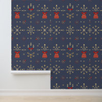 Élégant Motif de Noël Snowflake