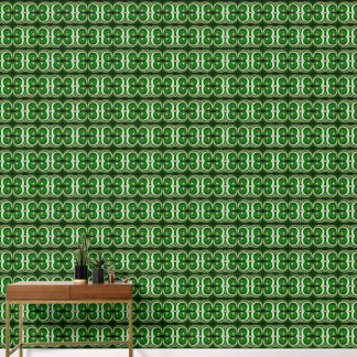 Papier Peint Élégant motif en spirale S vert vert miroir