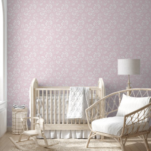 Papier Peint Élégant motif floral rose