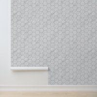 Élégant Motif géométrique Hexagonal Gris