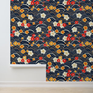 Papier Peint Élégant Motif sans couture en fleur de cerisier (1