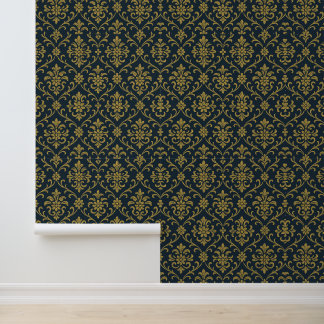 Papier Peint Elégant or floral Damask