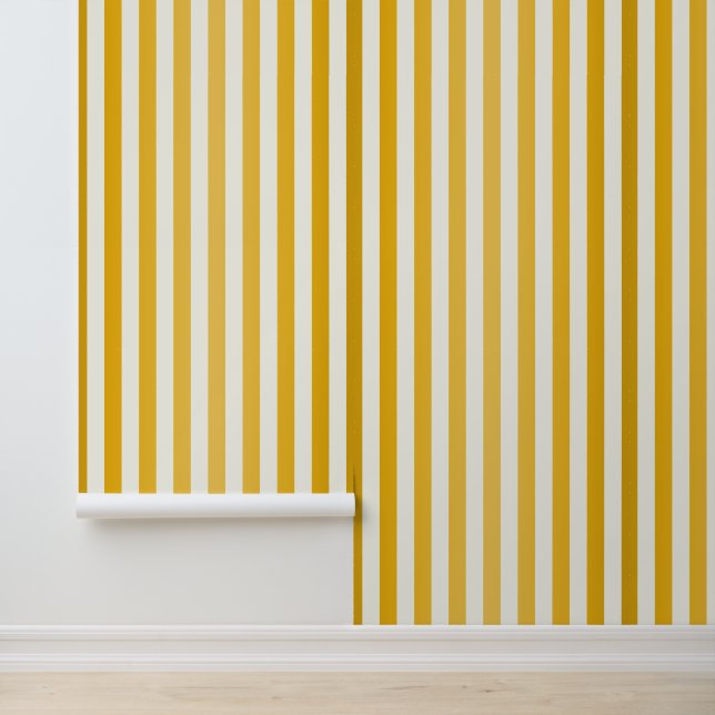 Papier Peint Élégant Or Paré Blanc (Application)