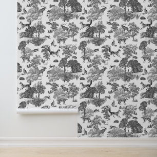 Papier Peint Élégant rustique rustique Fox Forêt Toile animal