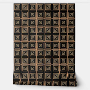 Papier Peint Élégant style Retro Géométrique Classo Brown