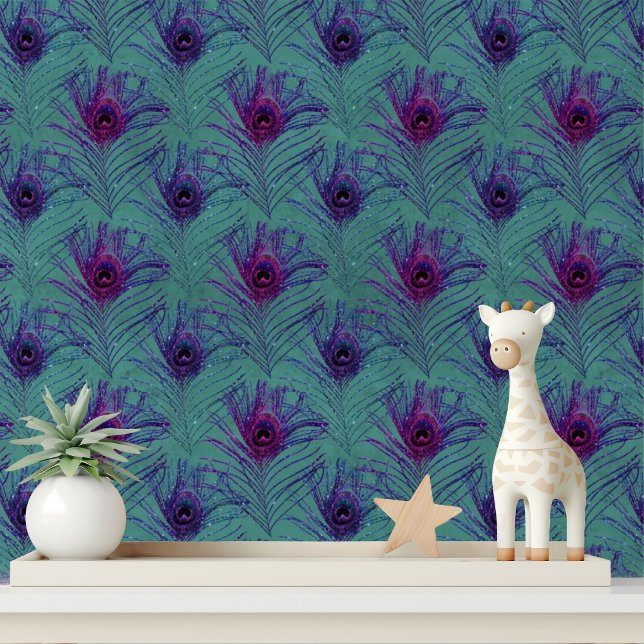 Papier Peint Elégant Turquoise Parties scintillant violet Peaco (Créateur téléchargé)