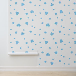 Papier Peint Elégante aquarelle bleu peinte à la main