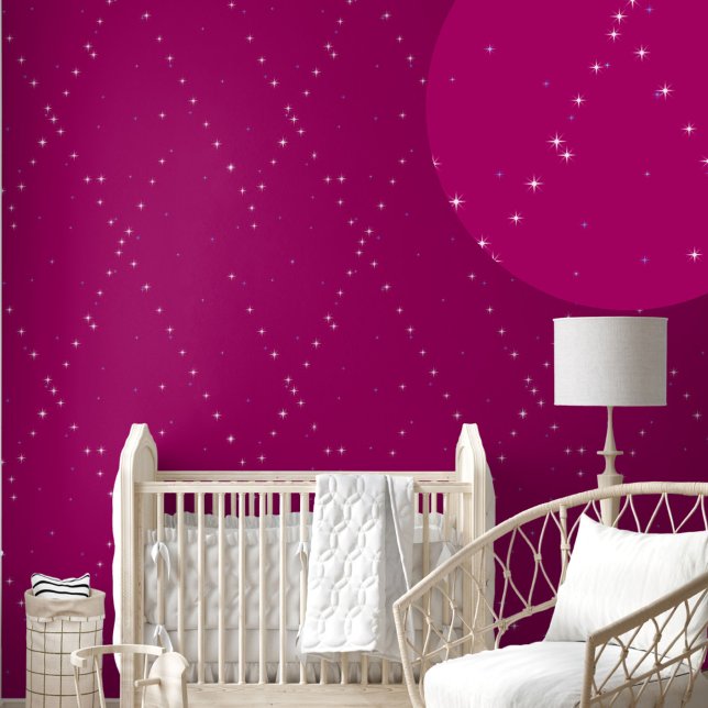 Papier Peint élégante nuit rose étoile (Créateur téléchargé)