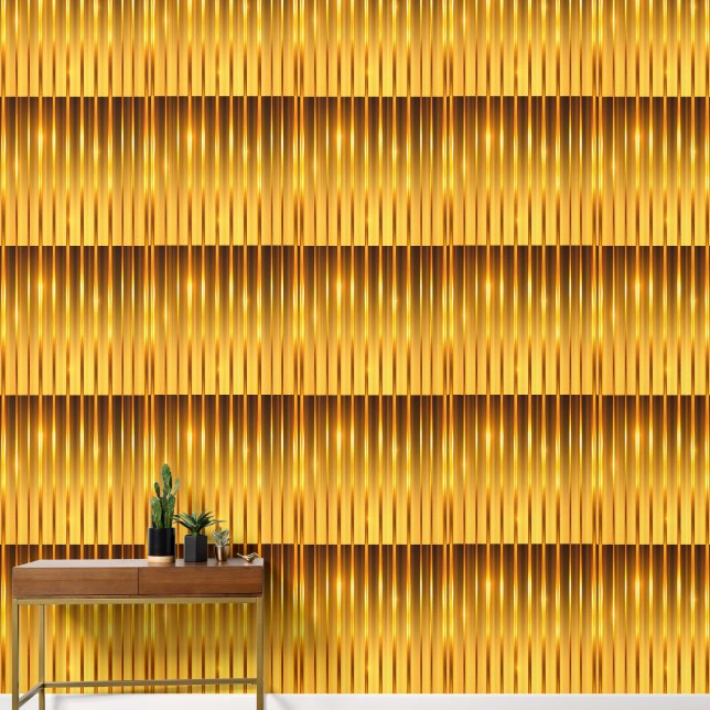 Papier Peint Élégantes bandes d'or (Couloir)