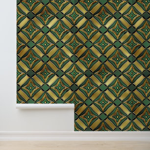 Papier Peint Emerald & Gold Art Déco
