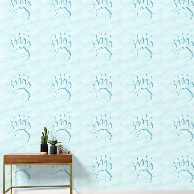 Papier Peint Empreinte de patte d'ours polaire (Couloir)