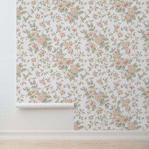 Papier peint en fleurs classique
