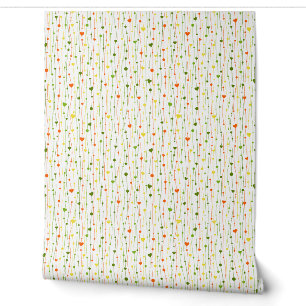 Papier Peint en vichy À damiers Coeurs Motifs Plaids sans coutu