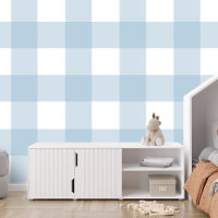 En vichy bleu vérifier grand mignon simple