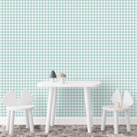 en vichy turquoise chèque mignon simple ferme plai