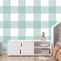 en vichy vérifier mignon simple grand turquoise pl