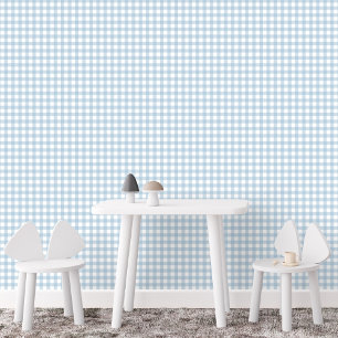 Papier Peint en vichy vérifier mignonne simple ferme bleue plai