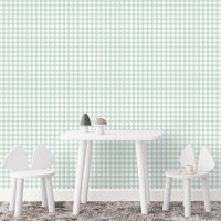 En vichy vert chèque mignon simple ferme plaid