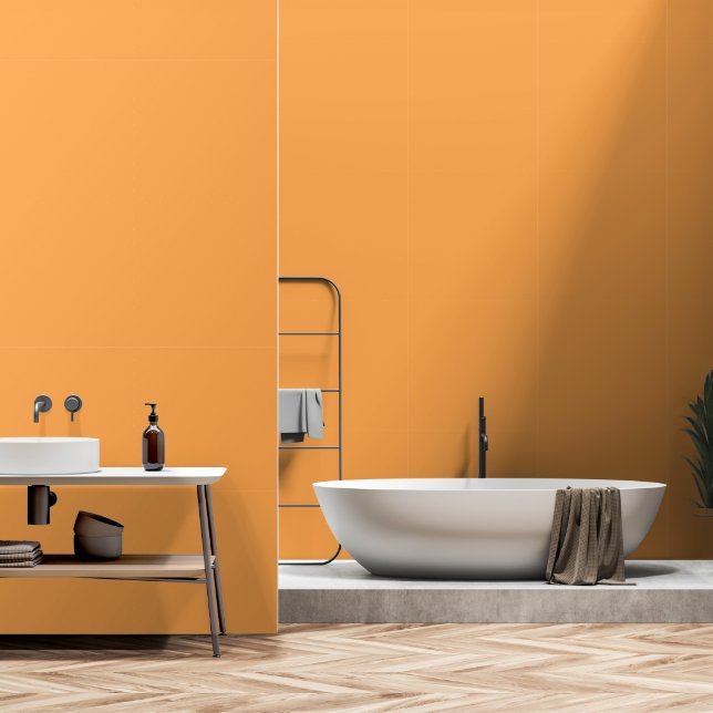 Papier Peint Énergies orange éclatantes : Fières et audacieuses (Salle de bain)