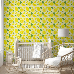 Papier Peint Enfants Motifs de fruits au citron gais
