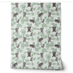 Papier Peint Escalade ours brun brun