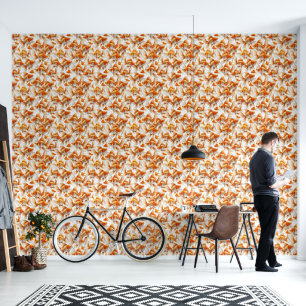 Papier peint et rideau pour Motif de poisson rouge