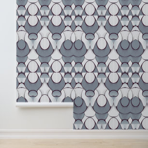 Papier Peint Ethereal Scales : moderne gris et blanc Abstrait