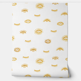 Papier Peint Evil Eye Golden Wallpaper