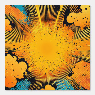 Papier Peint Explosion d'art pop de style comique (8)