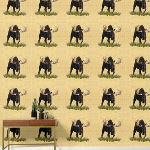 Papier Peint Facturation De L'Oie Taureau Sur Un Vieux Papier