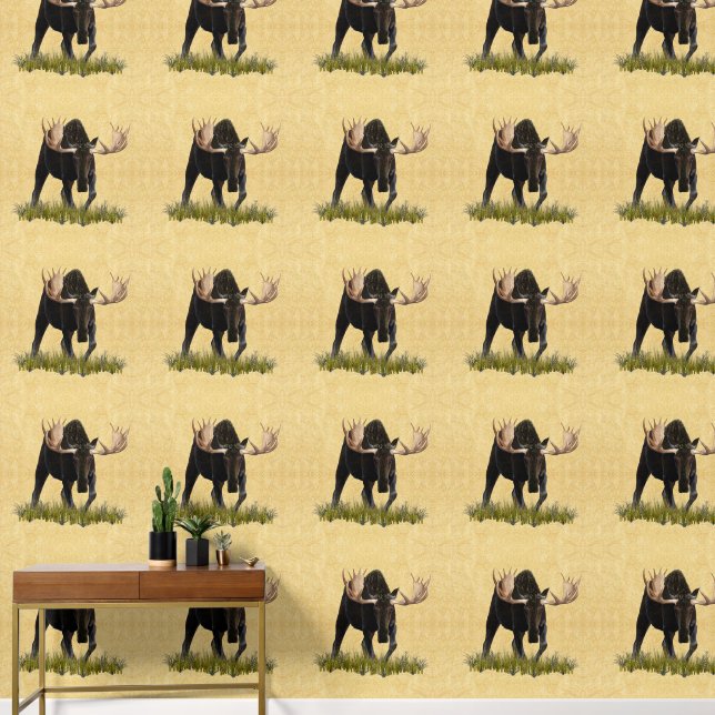 Papier Peint Facturation De L'Oie Taureau Sur Un Vieux Papier (Couloir)