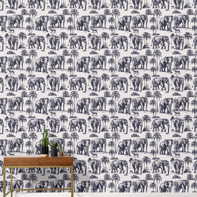 Papier Peint Famille des éléphants (Couloir)