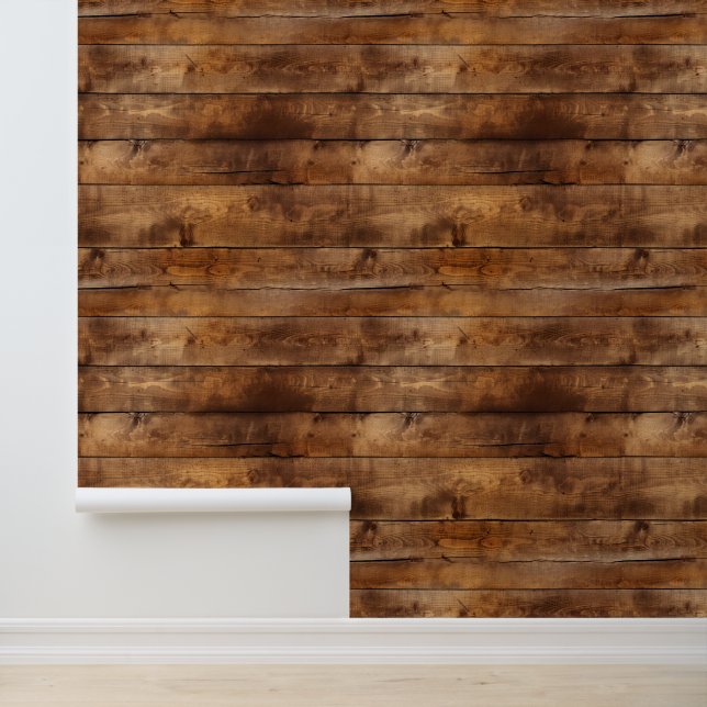 Papier Peint Faux bois Brown (Application)