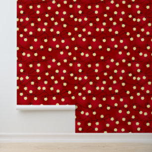 Papier Peint Festif Noël Lumières carrelées