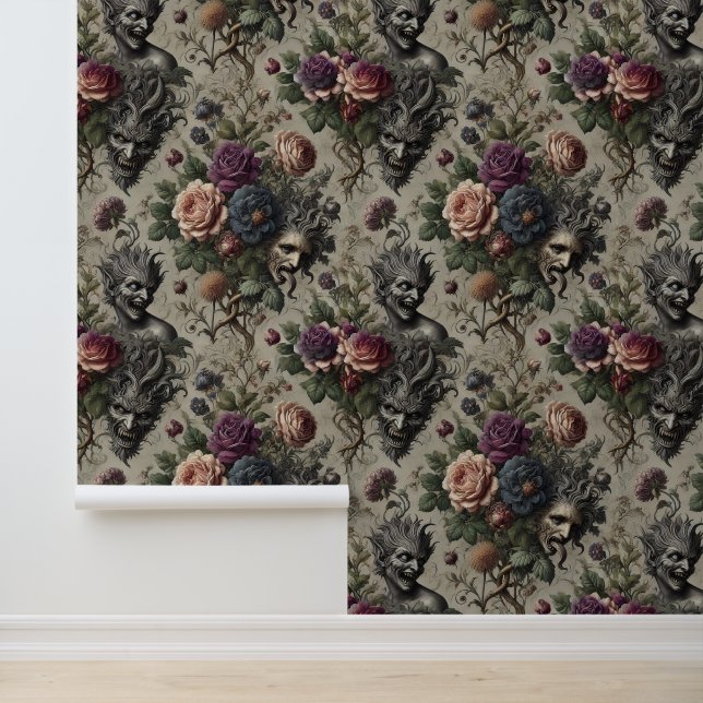 Papier Peint Fête d'anniversaire - Gothique victorien Floral (Application)
