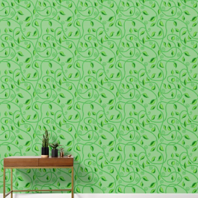 Papier peint feuille (Couloir)