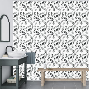 Papier Peint Feuille botanique moderne Motif blanc
