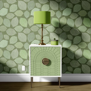 Papier Peint Feuille de Magnolia Vert Sauge Olive Foncé