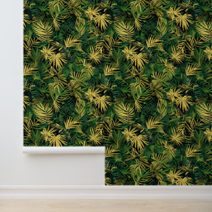 Papier Peint Feuille Feuille tropicale jaune vert