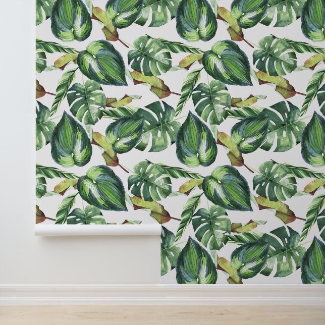 Papier Peint Feuilles de palmiers tropicaux (Application)