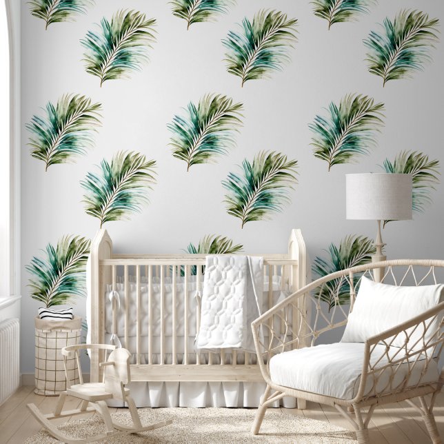 Papier Peint Feuilles verts tropicaux (Enfants)