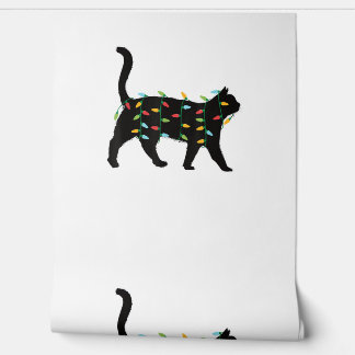 Papier Peint Feux de Noël de chat Cadeau de Noël pour Amour ani