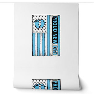 Papier Peint Fier nouveau papa bébé pieds drapeau vecteur conce