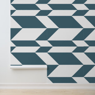 Papier Peint Flèche à deux tons gras Chevron Bleu Bleu Bleu