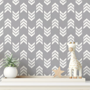 Papier Peint Flèche grise en forme de chevron