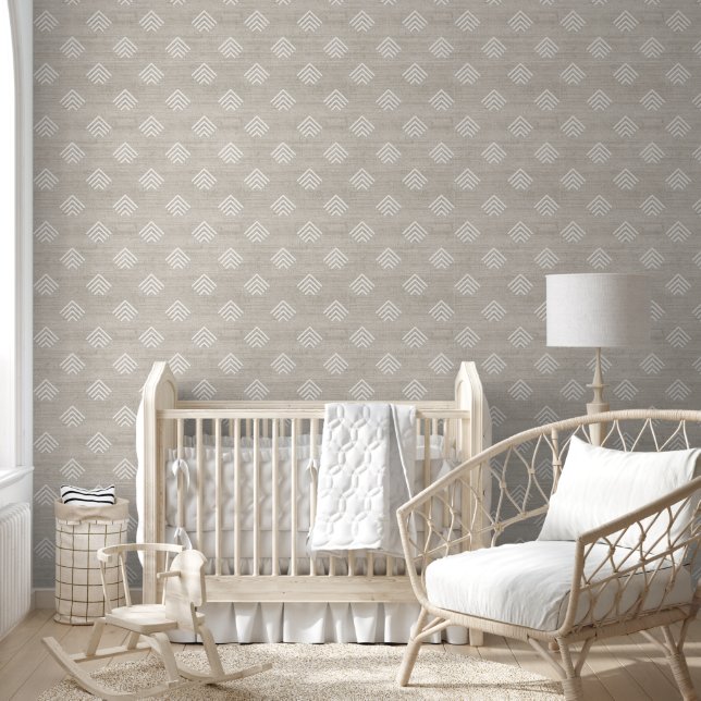 Papier Peint Flèches africaines modernes tendance en tissu boue (Enfants)