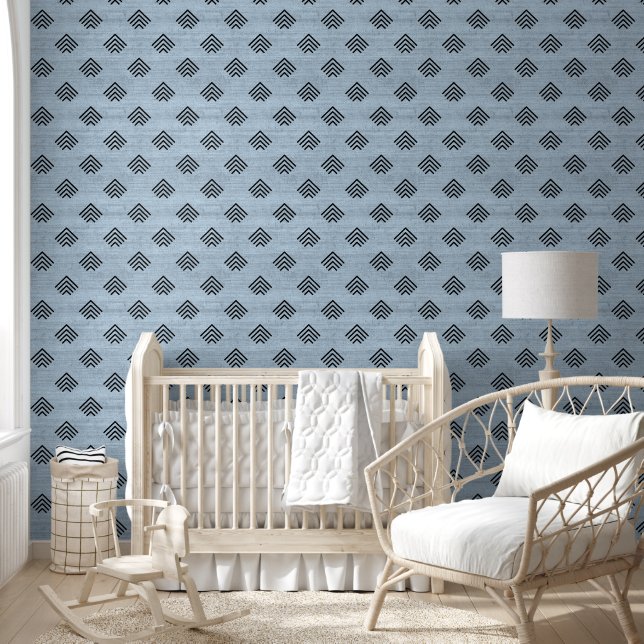 Papier Peint Flèches africaines modernes tendance en tissu boue (Enfants)