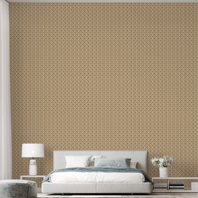 Papier Peint fleur beige (Chambre à coucher)