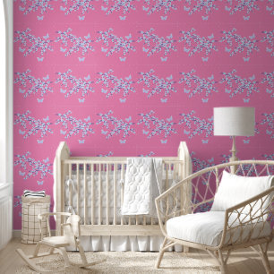Papier Peint Fleur de cerise - Papillon de branche 8a