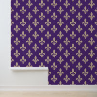 Fleur de Lis Motif, Royal French Creative on Purpl